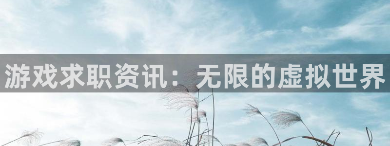 蓝冠娱乐网页登录入口：游戏求职资讯：无限的虚拟世界
