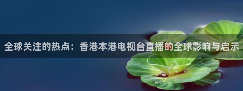 新球足球直播：全球关注的热点：香港本港电视台直播的全球影响与启示