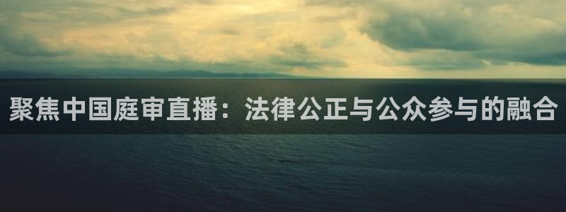新球：聚焦中国庭审直播：法律公正与公众参与的融合
